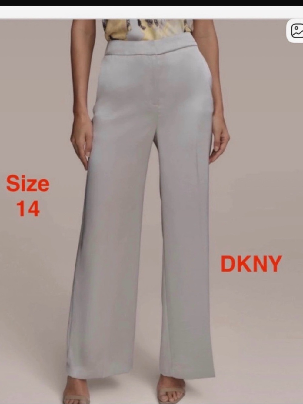 Donna Karan New York Women's Wide-Leg Satin Pants, Regular